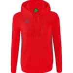 ERIMA Damen Essential Team Kapuzensweat rot grau