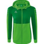 ERIMA Damen Six Wings Trainingsjacke mit Kapuze grün