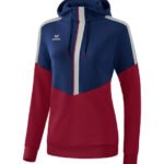 ERIMA Damen Squad Kapuzensweat blau rot