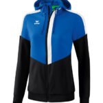 ERIMA Damen Squad Tracktop Jacke mit Kapuze blau schwarz