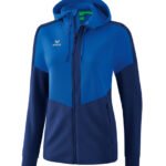 ERIMA Damen Squad Trainingsjacke mit Kapuze blau