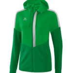 ERIMA Damen Squad Trainingsjacke mit Kapuze grün grau