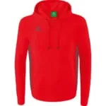 ERIMA Essential Team Kapuzensweat rot grau