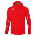 ERIMA Kinder LIGA STAR Trainingsjacke mit Kapuze rot weiß