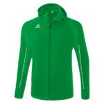 ERIMA Kinder LIGA STAR Trainingsjacke mit Kapuze grün weiß