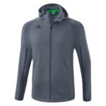 ERIMA LIGA STAR Trainingsjacke mit Kapuze grau schwarz