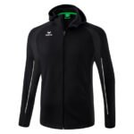 ERIMA Kinder LIGA STAR Trainingsjacke mit Kapuze schwarz weiß