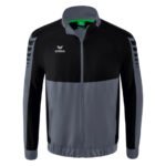 ERIMA Kinder Six Wings Präsentationsjacke grau schwarz