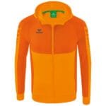 ERIMA Kinder Six Wings Trainingsjacke mit Kapuze orange