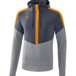 ERIMA Squad Kapuzensweat grau orange