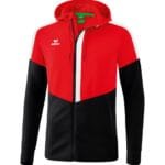 ERIMA Squad Trainingsjacke mit Kapuze rot schwarz