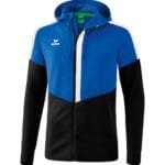 ERIMA Squad Trainingsjacke mit Kapuze blau schwarz