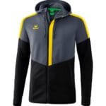 ERIMA Squad Trainingsjacke mit Kapuze grau schwarz