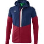 ERIMA Squad Trainingsjacke mit Kapuze blau rot