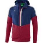 ERIMA Squad Tracktop Jacke mit Kapuze blau rot