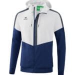 ERIMA Squad Tracktop Jacke mit Kapuze weiß blau