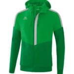 ERIMA Squad Tracktop Jacke mit Kapuze grün grau