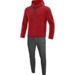 JAKO Damen Jogginganzug Premium Basics mit Kapuze rot F01