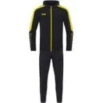 JAKO Damen Trainingsanzug Polyester Power mit Kapuze schwarz gelb F803