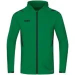 JAKO Damen Kapuzenjacke Challenge grün schwarz F201