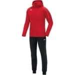 JAKO Trainingsanzug Polyester Classico mit Kapuze rot F01