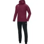 JAKO Trainingsanzug Polyester Classico mit Kapuze rot F14