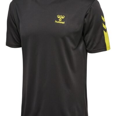 hummel-hmlACTIVE-PL-JERSEY-SS-grau-gelb-F2246hmlACTIVE-PL-JERSEY-SS-OBSIDIANSULPHUR-SPRING-M