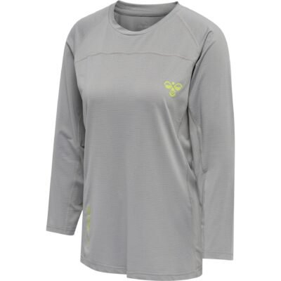 hummel-hmlGG12-TRAINING-TEE-LS-WOMAN-grau-F1100